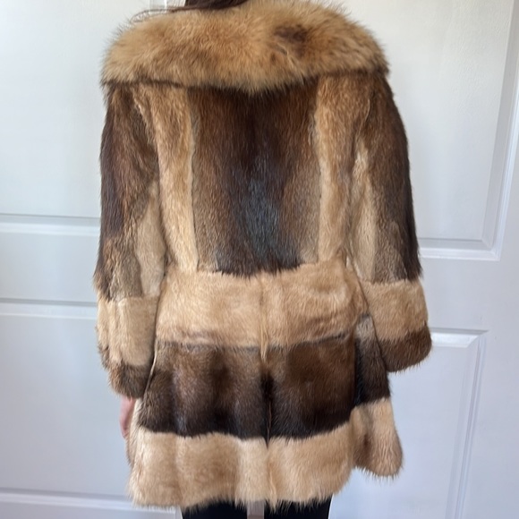 Ultimate vintage 70s find! One of a kind sable fox mink fur coat S - Picture 10 of 13